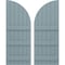 Ekena Millwork Americraft 6-Board (3 Batten) Wood Joined Board-n-Batten Shutters w/ Arch Top, ARW401BQ621X77SBH, PR ARW401BQ621X77SBH - alternate 1